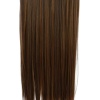 Isıya Dayanıklı Yarımay Çıt Çıt Saç - 2h6 - Kahverengi Balyaj - Düz - 60 Cm - 110 Gr