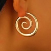 Altın Renk Spiral Halka Küpe (Çift)