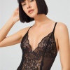 Çıtçıtlı Dantelli Transparan Balensiz Kadın Bodysuit CH1868