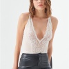 Çıtçıtlı Dantelli Transparan Sırt Çapraz İpli Bodysuit CH1865