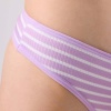 Kadın Pamuklu ve Likrali Fitilli Kaşkorse Çizgi Desenli Kadın Brezilya Külot CH6183