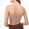 Ayarlanabilir İnce Askılı Lazer Kesim Kadın Crop Büstiyer CH1752
