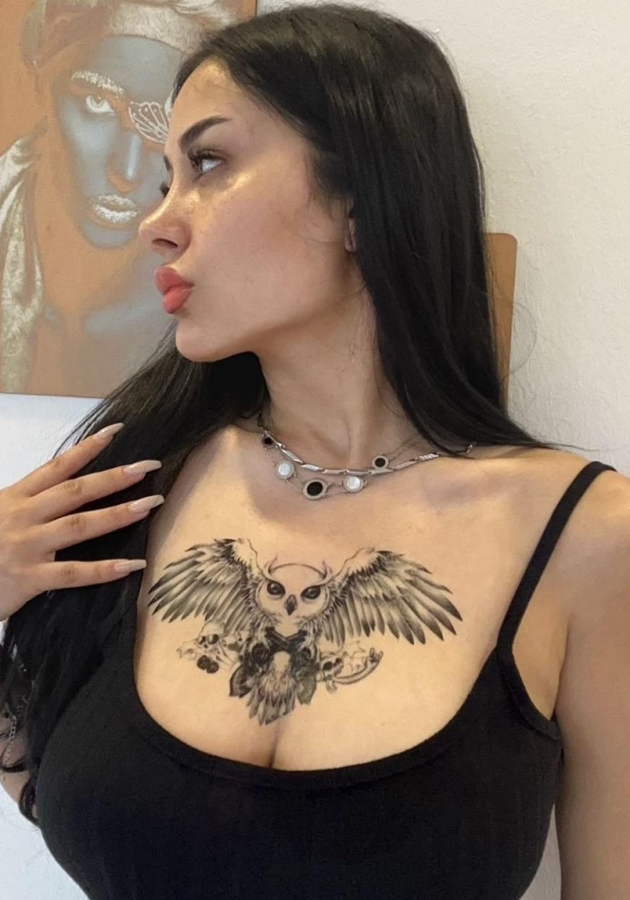 Geçici Baykuş Dövme Tattoo