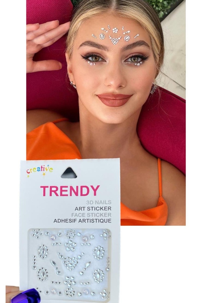 Saç Vücut Ve Yüz Taşı Sticker