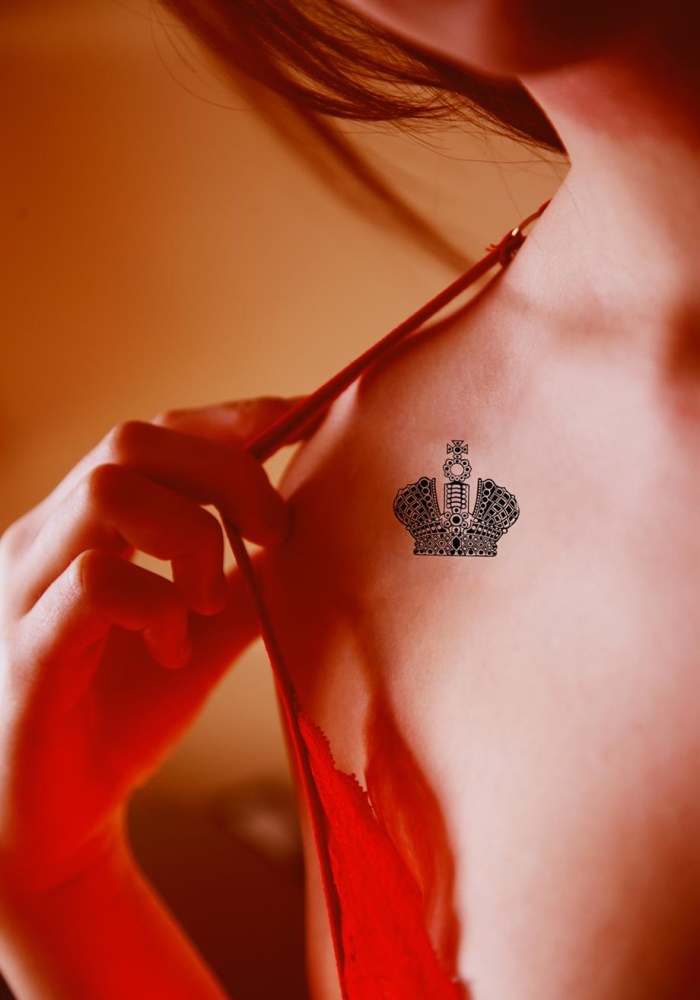 Geçici Mini Kral Tacı Dövme Tattoo