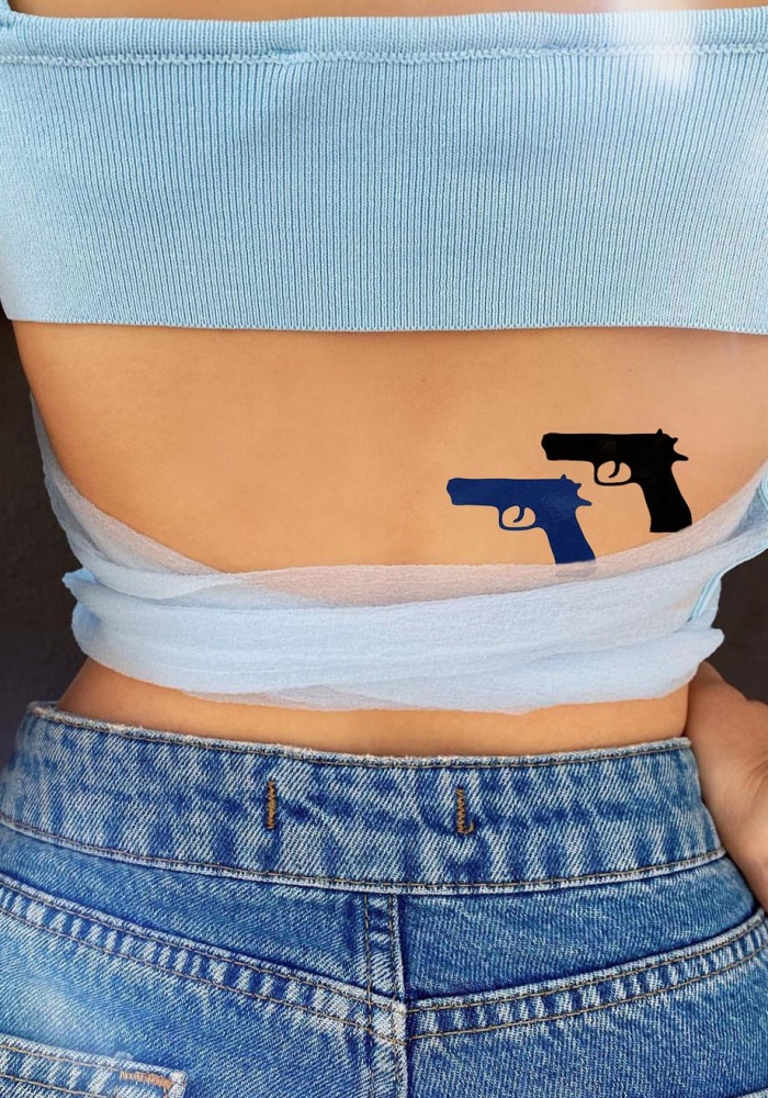Silah Mini Geçici Dövme Tattoo