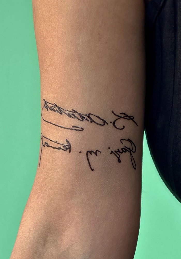 Geçici Atatürk İmza Mini Dövme Tattoo