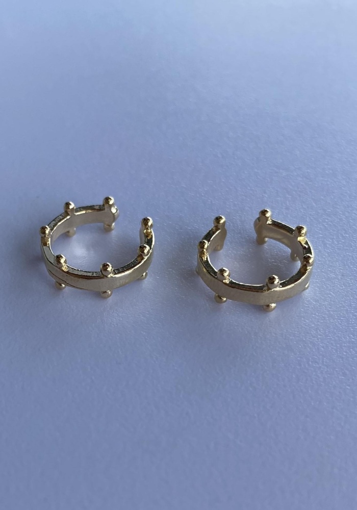 Altın Renk Halka Ear Cuff (Çift)