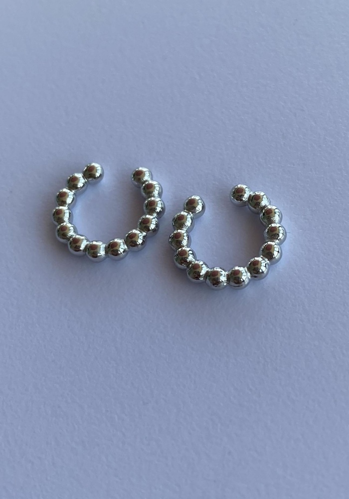 Gümüş Renk Halka Ear Cuff (Çift)