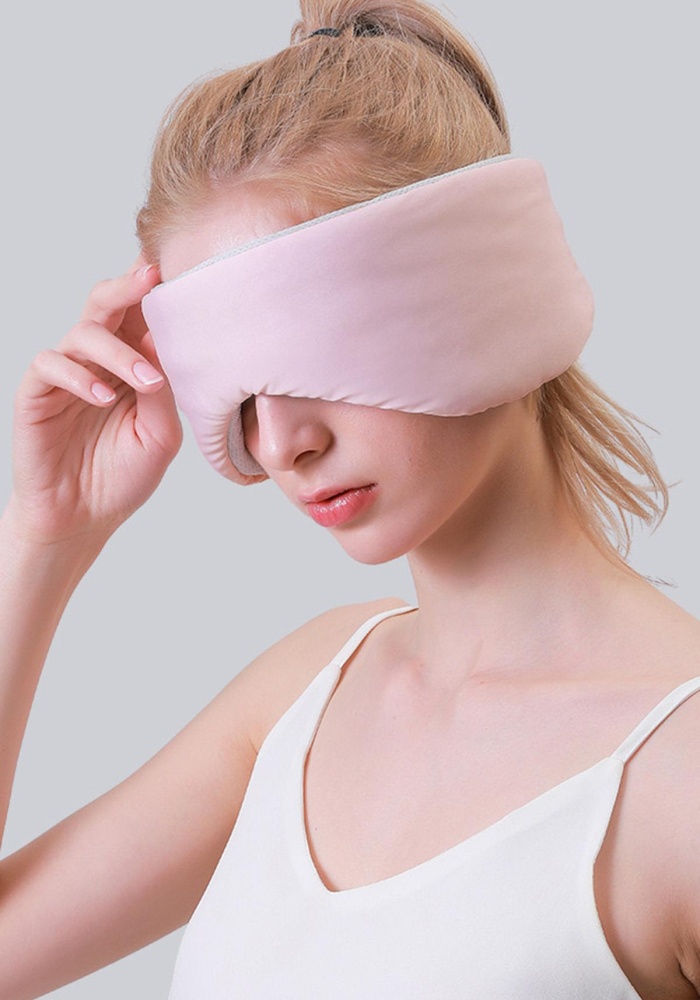 Pembe Renk Çıtçıtlı Uyku Bandı