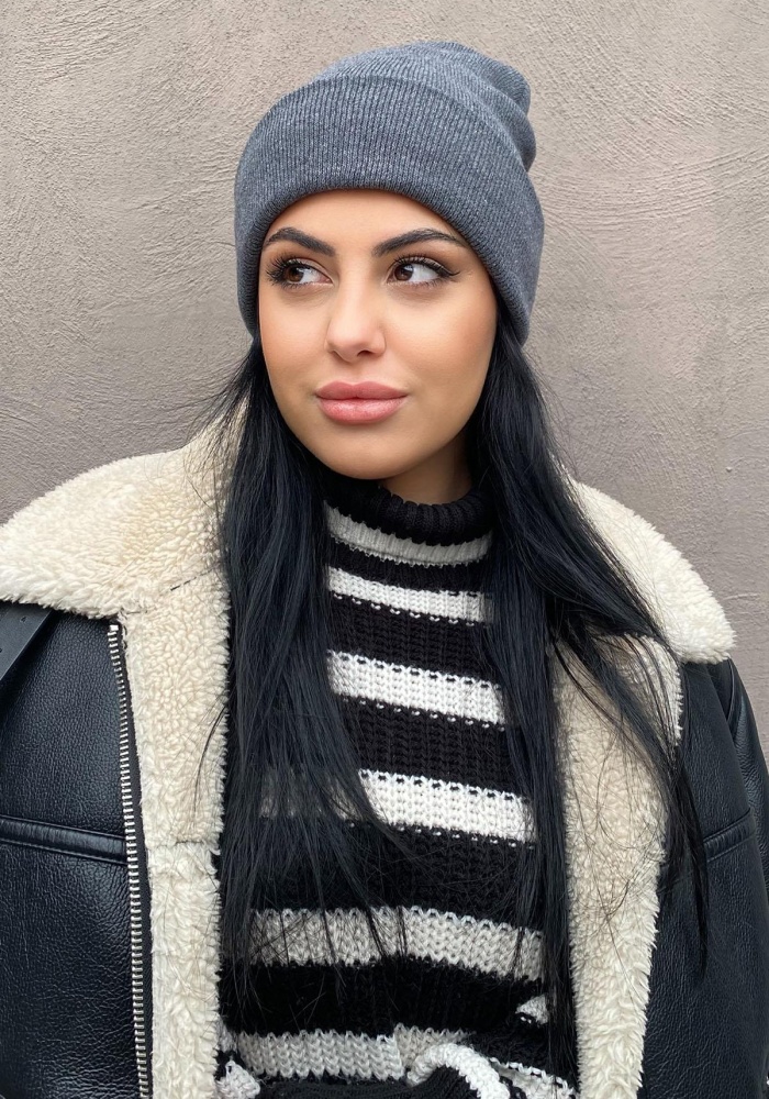 Gri Renk Bere/ Şapka
