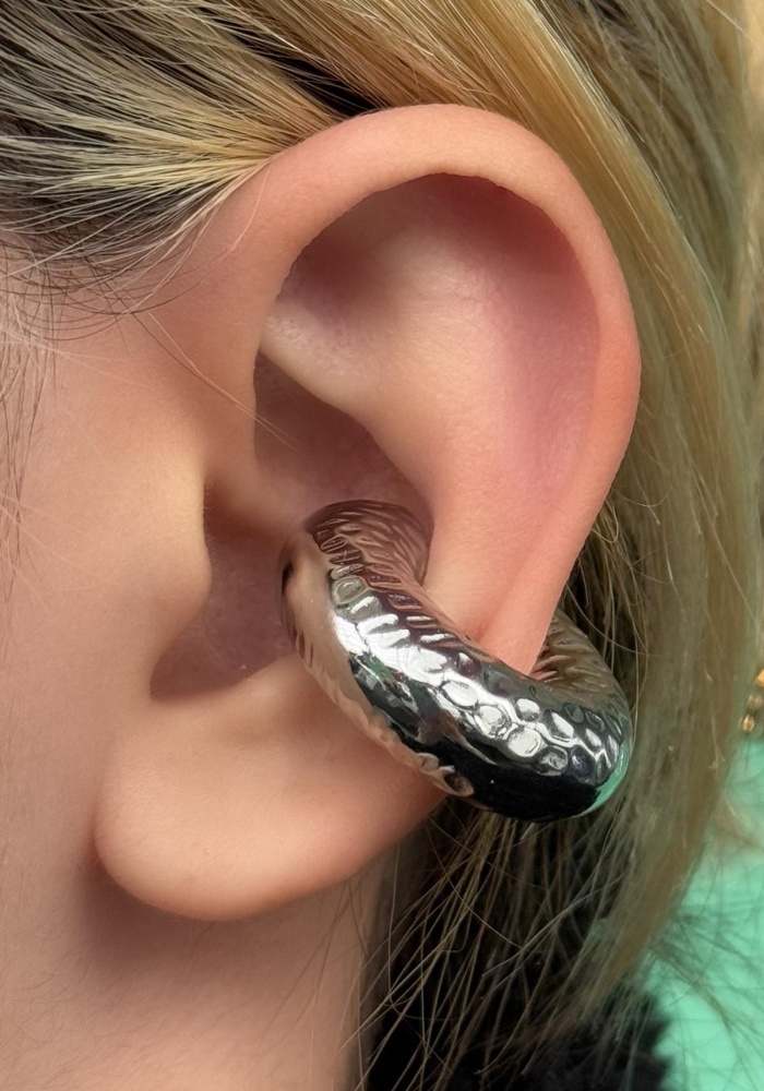 Gümüş Renk Halka Figürlü Ear Cuff (Çift)