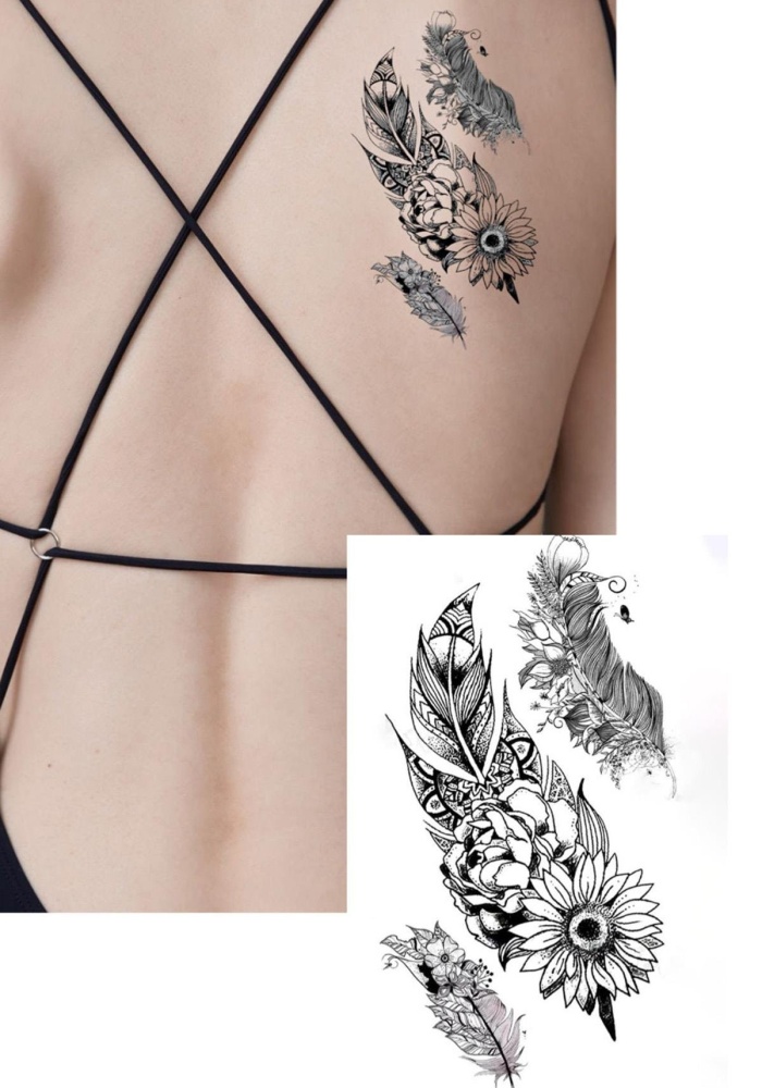 Geçici Tüy Figürlü Dövme Tattoo