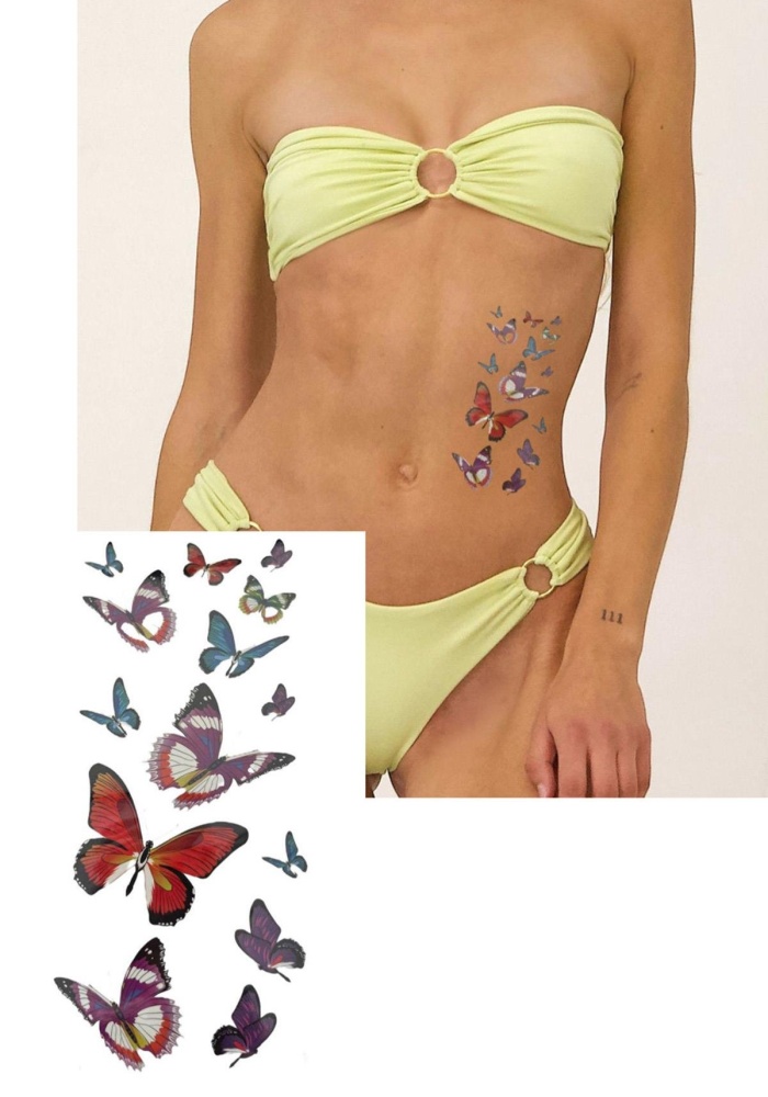 Geçici Kelebek Figürlü Dövme Tattoo