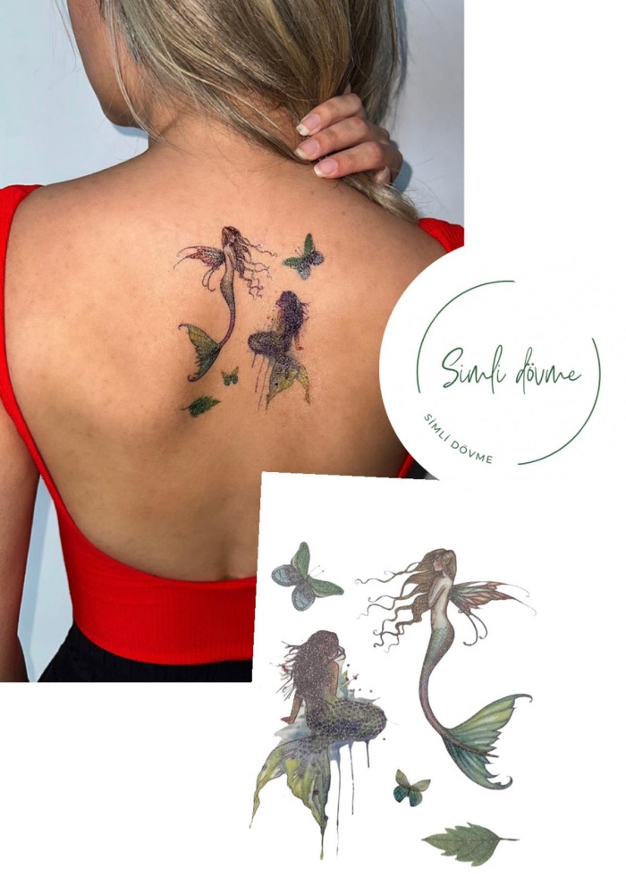 Geçici Deniz Yıldızı Figürlü Simli Dövme Tattoo