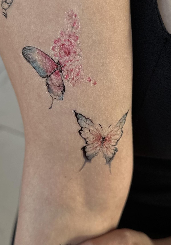 Geçici Kelebek Figürlü Mini Dövme Tattoo