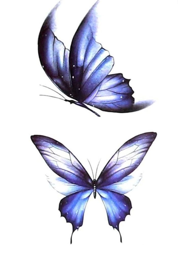 Geçici Kelebek Figürlü Mini Dövme Tattoo