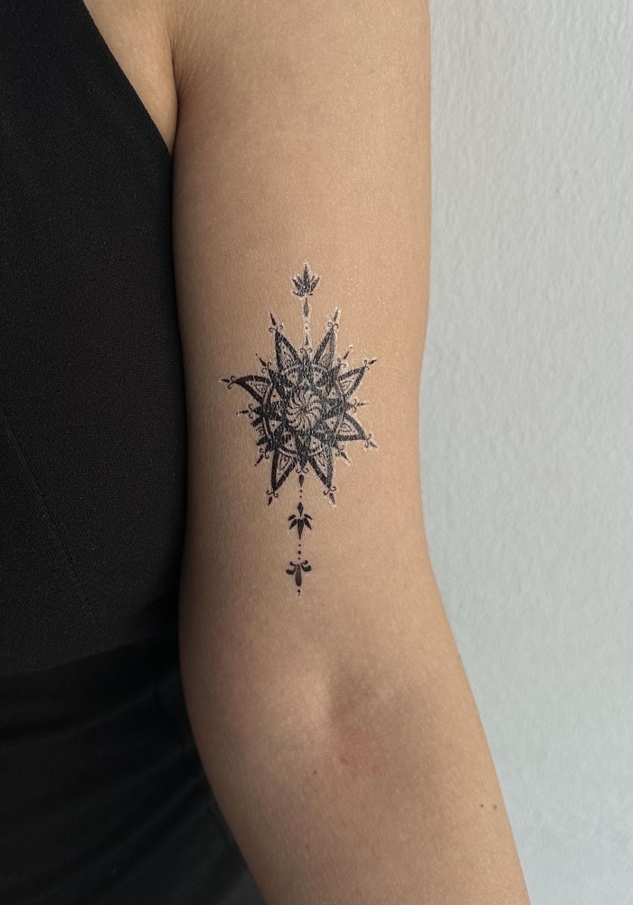 Geçici Çiçek Figürlü Mini Dövme Tattoo