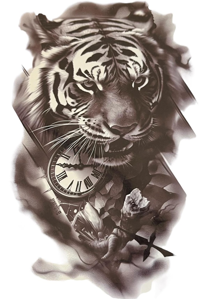 Geçici Aslan Figürlü Dövme Tattoo