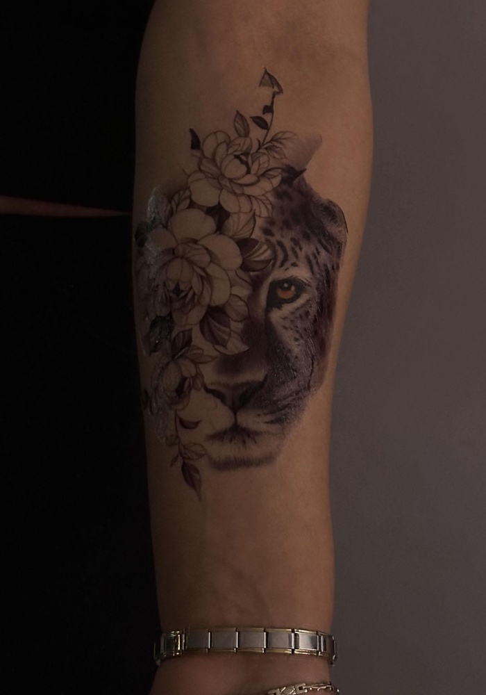 Geçici Kaplan Figürlü Dövme Tattoo