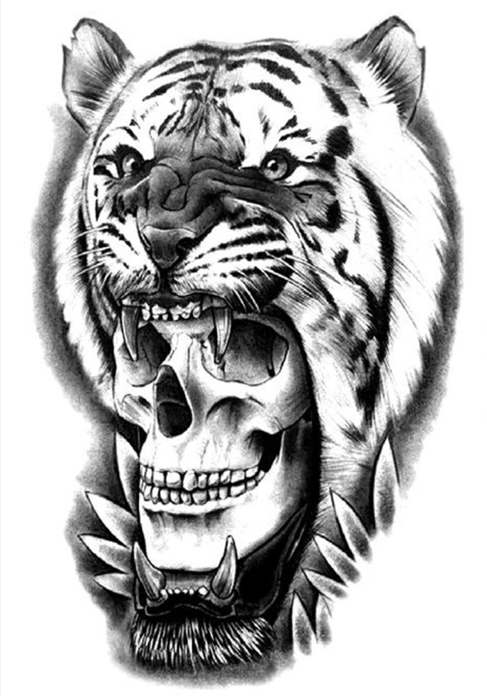 Geçici Kaplan Figürlü Dövme Tattoo