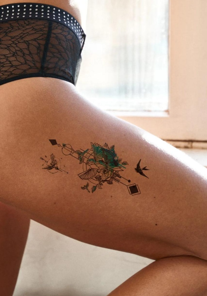 Geçici Kuş Figürlü Dövme Tattoo