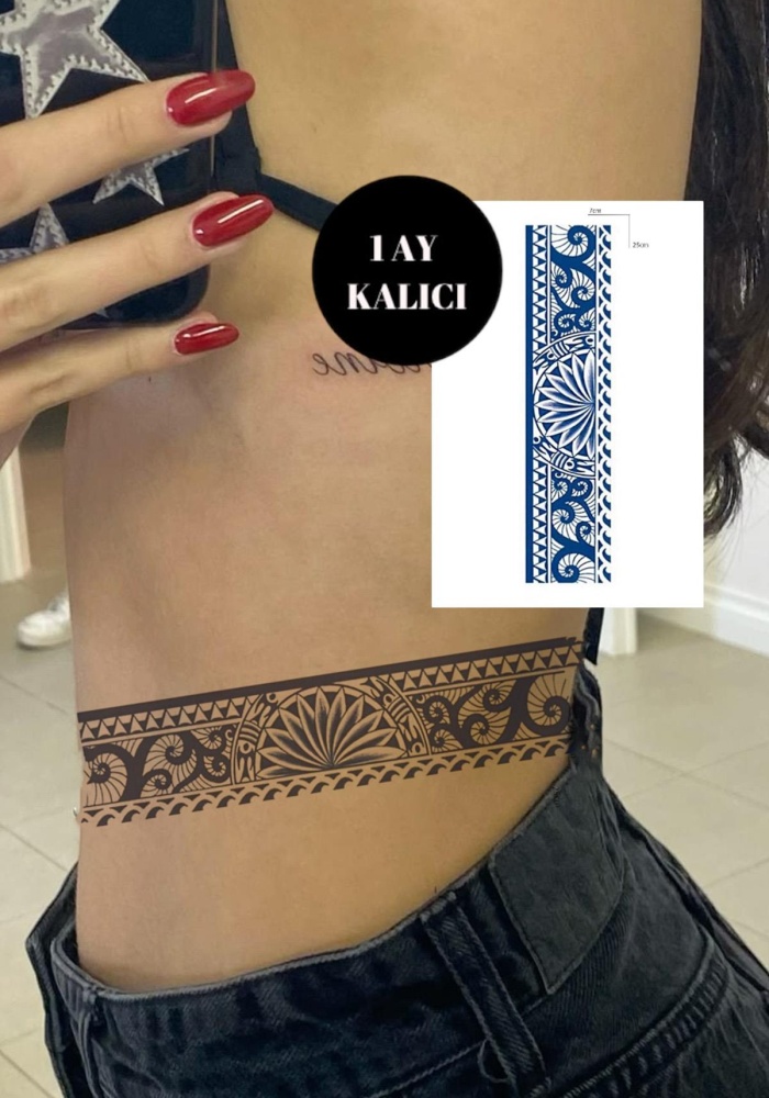 Figürlü 12 Saat Sonra Kararan Geçici Dövme Tattoo
