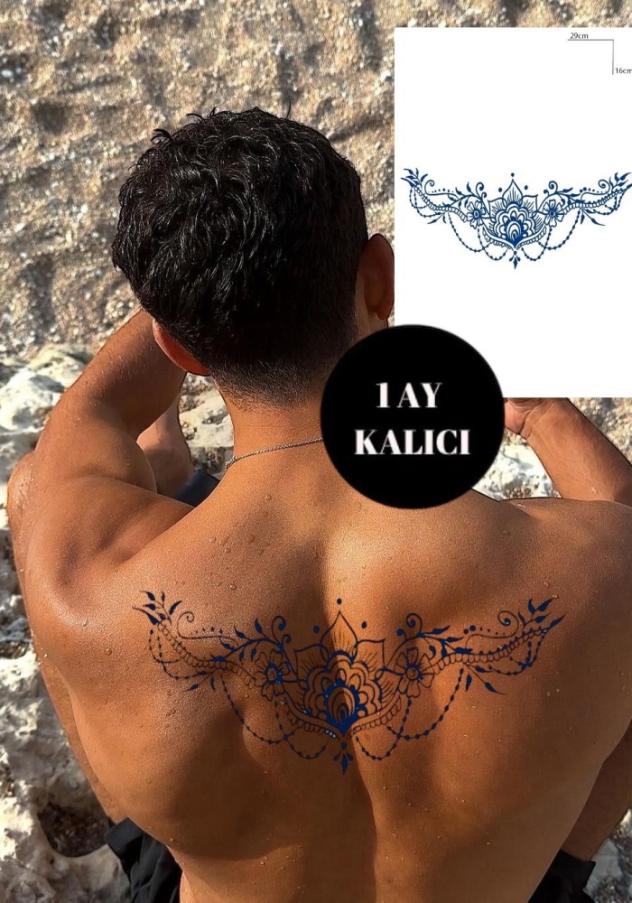 Çiçek Figürlü 12 Saat Sonra Kararan Geçici Dövme Tattoo
