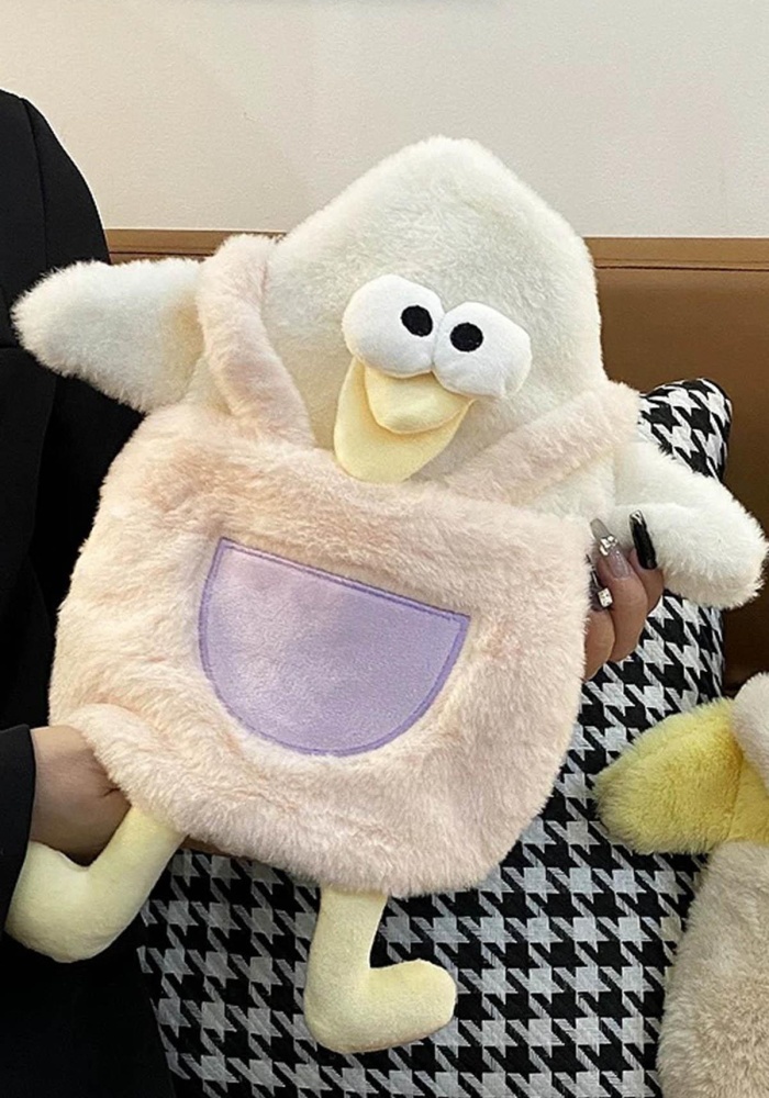 Karışık Renk Ördek Figürlü Peluş Sıcak Su Torbası