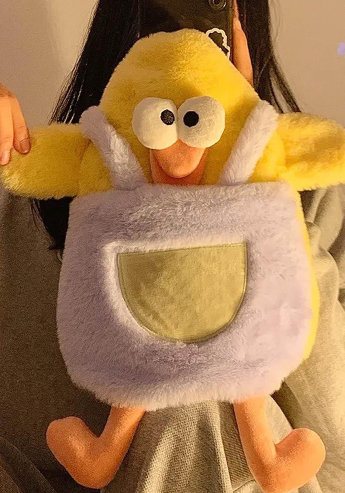Karışık Renk Ördek Figürlü Peluş Sıcak Su Torbası