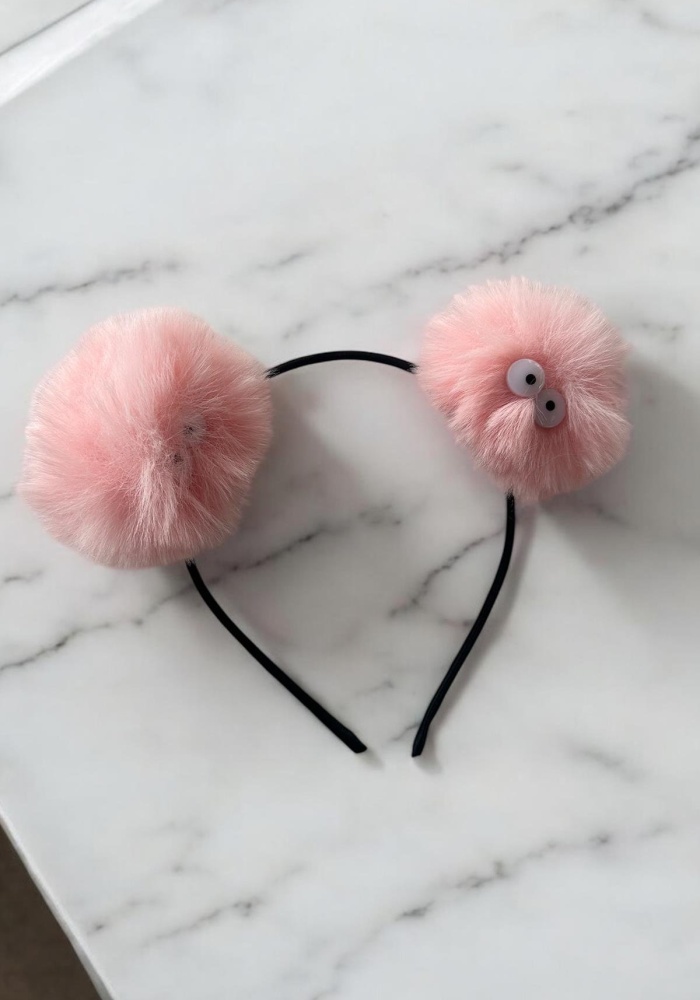 Pembe Renk Canavar Figürlü Çocuk Taç