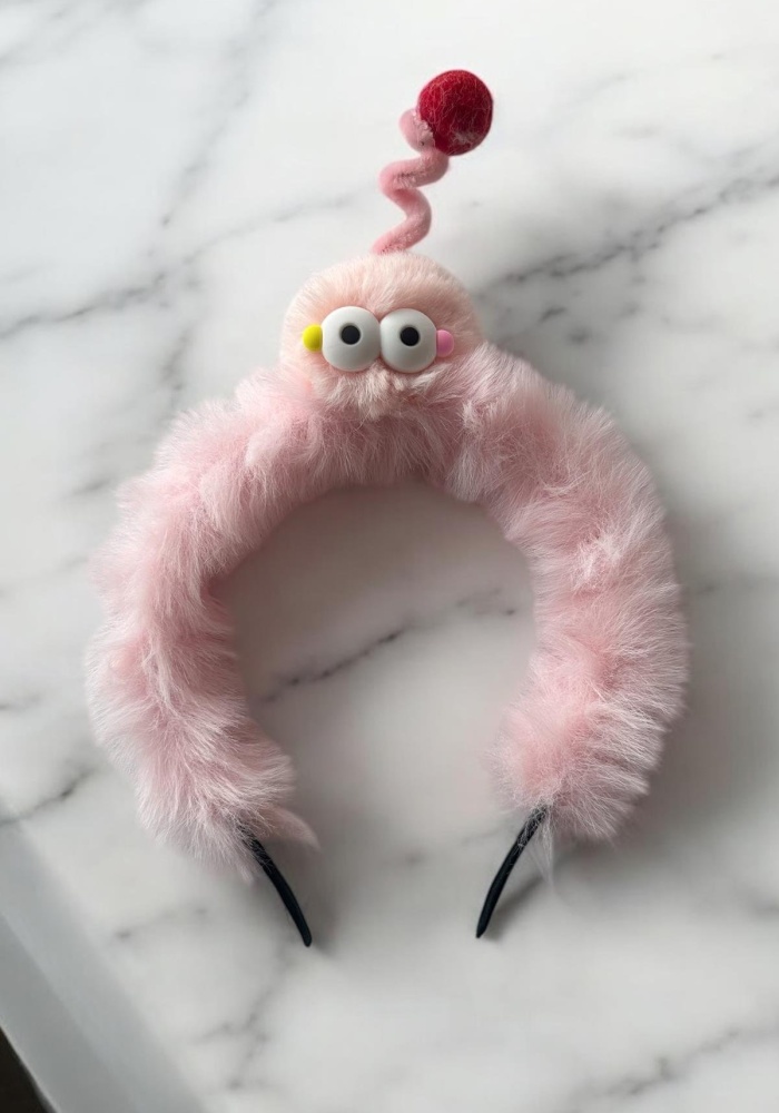Pembe Renk Canavar Figürlü Çocuk Taç