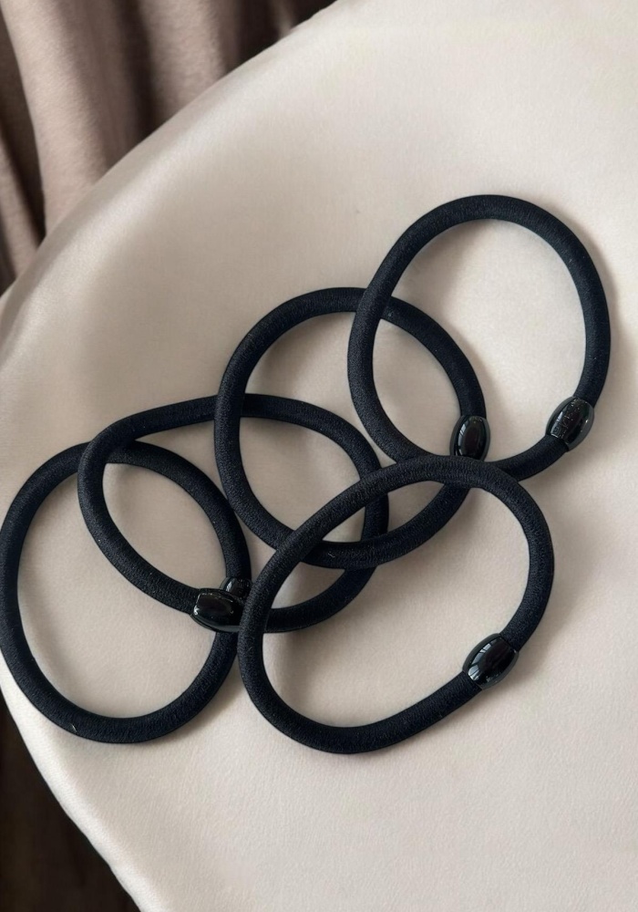 Siyah Renk 5li Lastik Toka