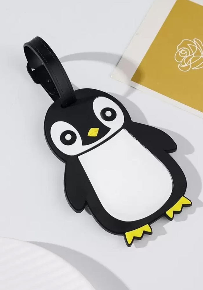 Karışık Renk Penguen Figürlü Bavul Kartlığı