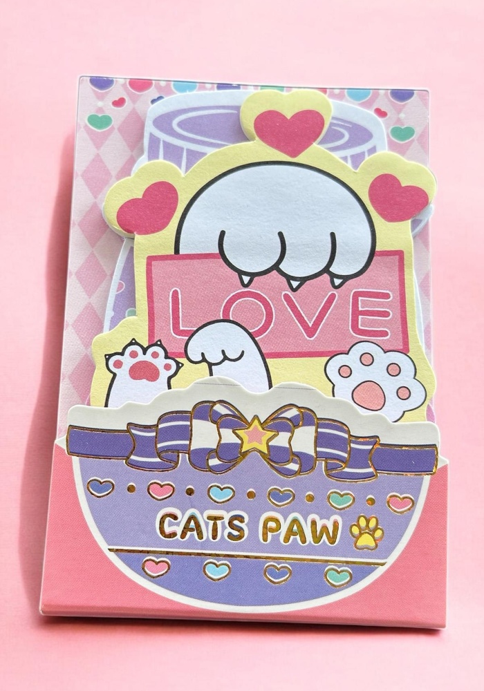 Karışık Renk Pati Figürlü Yapışkanlı Not Kağıdı