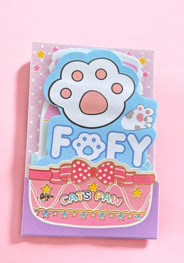 Karışık Renk Pati Figürlü Yapışkanlı Not Kağıdı