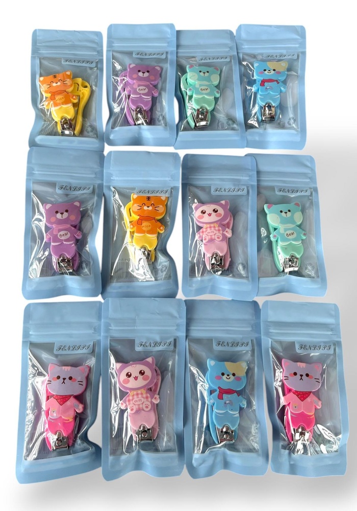 12li Karışık Renk Karışık Figürlü Tırnak Makası/Anahtarlık Set