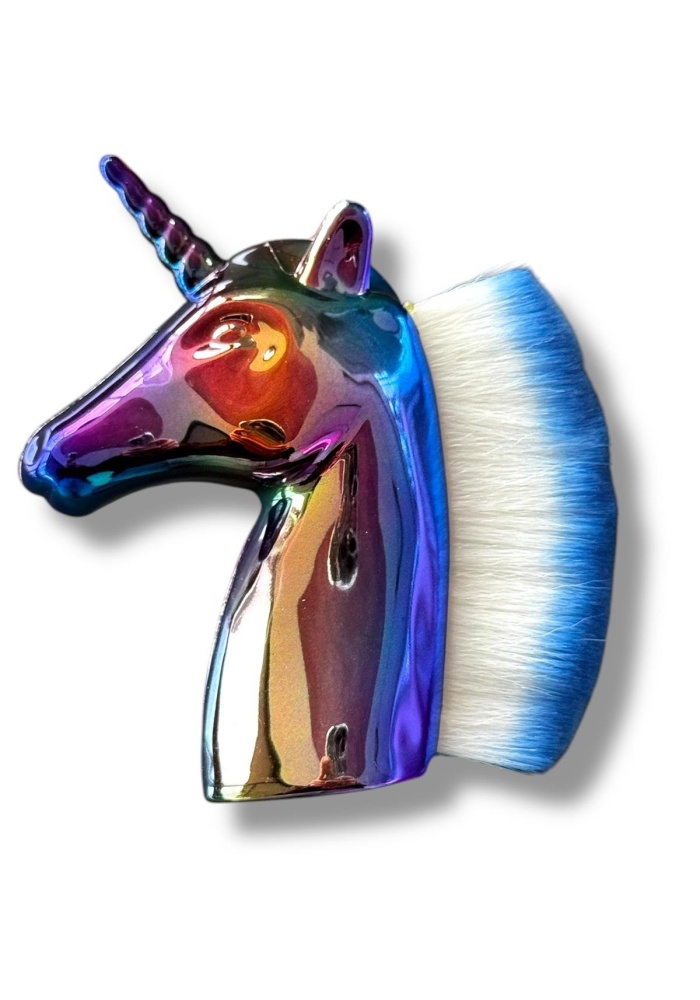 Karışık Renk Unicorn Figürlü Allık/Makyaj Fırçası