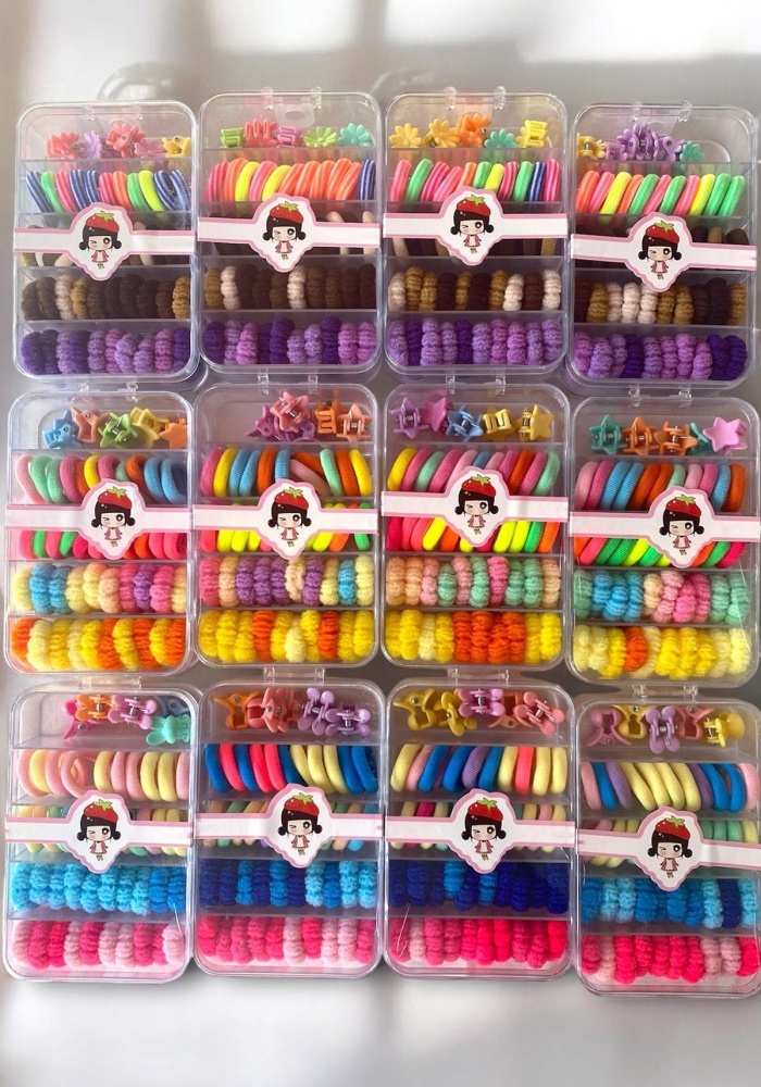 12li Karışık Renk Lastik Toka Set