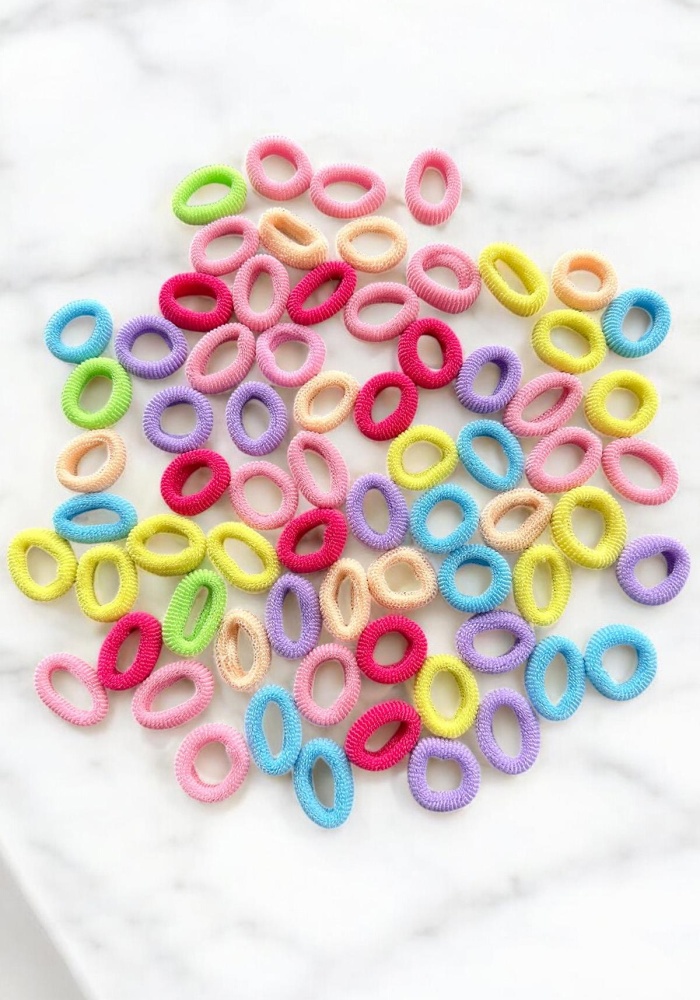 70li Karışık Renk Lastik Toka Set