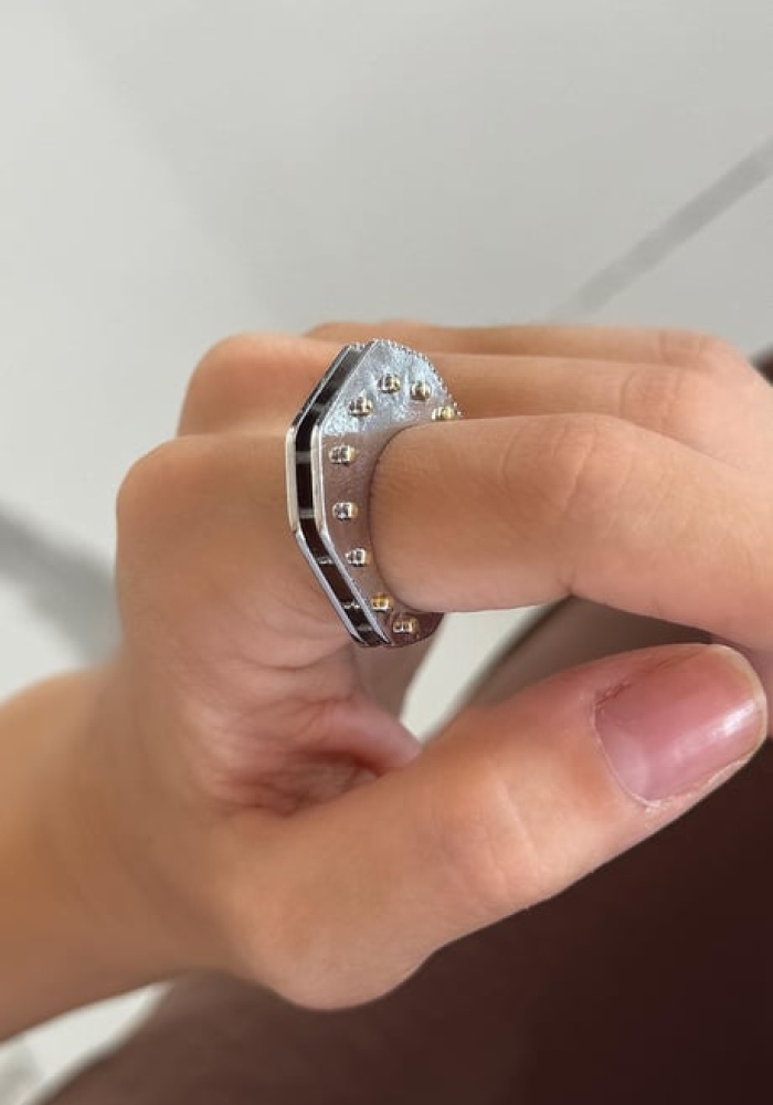 Gümüş Ve Altın Renk Metal Ear Cuff (Çift)