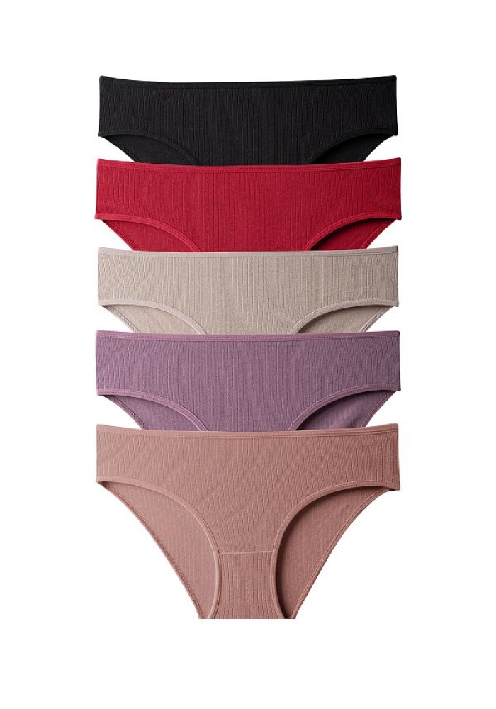 Taffy Kadın 5 li Soft Bordo Fitilli Pamuklu Külot
