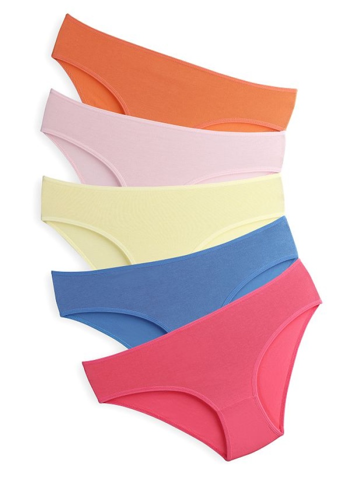 Taffy Kadın Renkli Yüksek Bel Külot Pamuklu Likralı 5li Paket