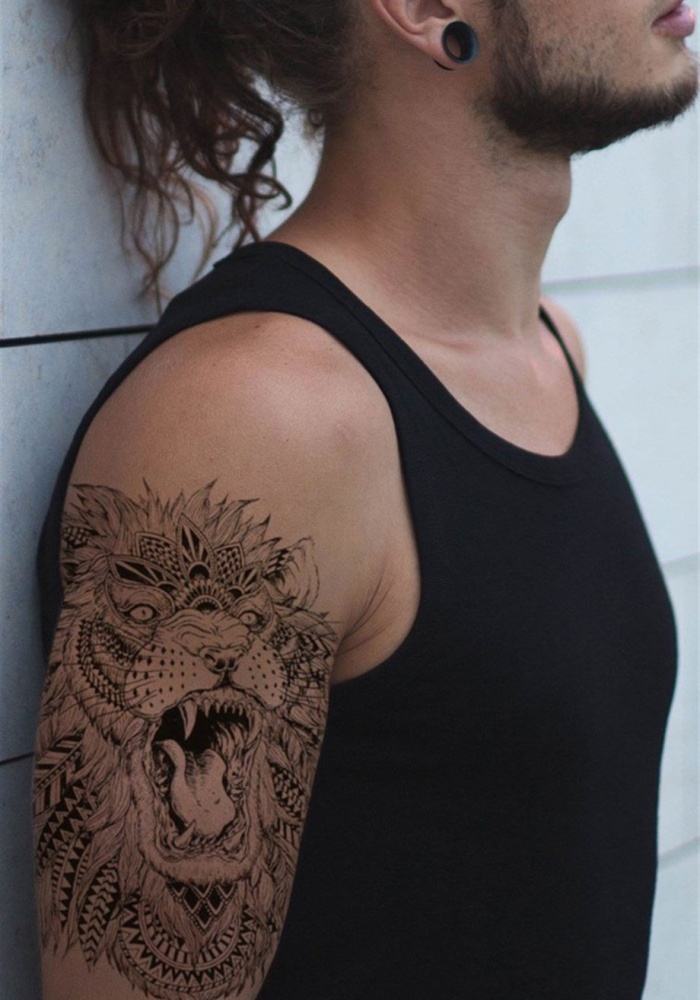 Geçici Aslan Dövme Tattoo
