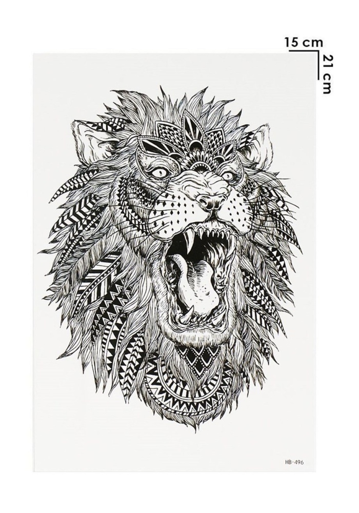 Geçici Aslan Dövme Tattoo