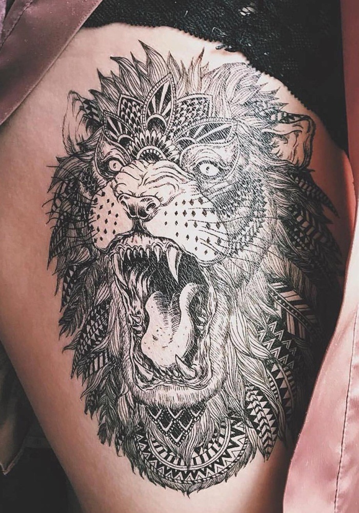Geçici Aslan Dövme Tattoo
