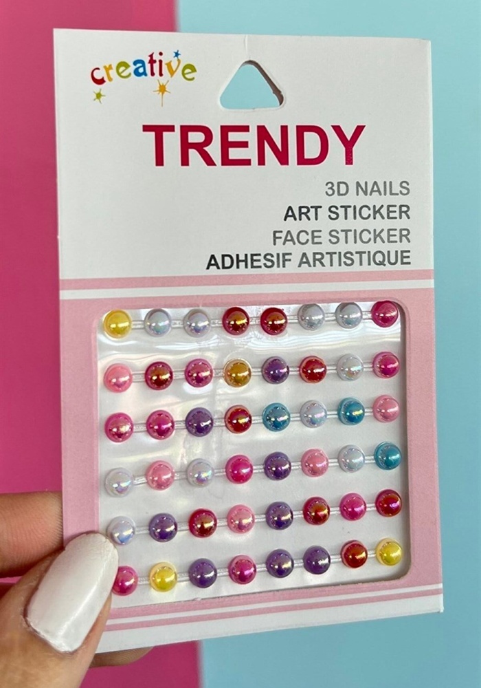 Vücut Ve Yüz Taşı/ Karışık Renk Incili Sticker