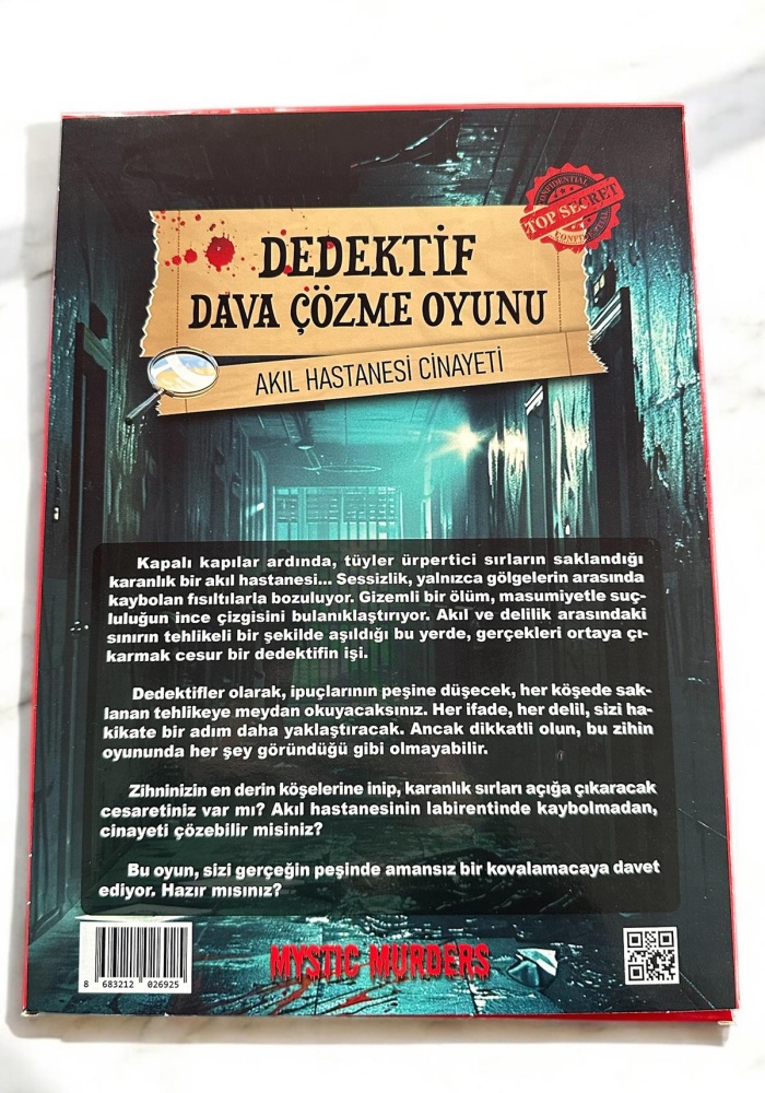 Dedektiflik Cinayet Çözme Oyunu -Akıl Hastanesi Cinayeti