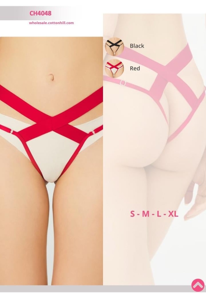 Özel Bölgesi Açık Lastikli Fantezi Kadın Külot Aksesuarı CH4048