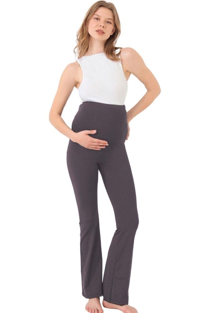 Yüksek Bel Hamile İspanyol Paça Kadın Tayt CH1077